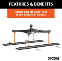 Curt Spyder 5th Wheel Rail Gooseneck Hitch with 2-5/16" Ball, 25K  • 16085