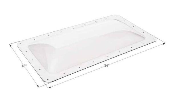 Icon RV Skylight, 14" x 30" - Clear  • 01848