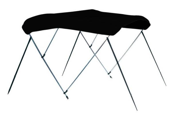 Carver Jet Black Sunbrella Acrylic 3-Bow Ready to Assemble Bimini Canvas with Storage Boot, 6' L x 85"-90" W x 46" H  • 605A-02