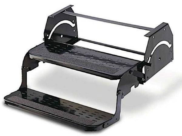 Stromberg Carlson  Flexco Manual Pull-Out Steps for RVs - Double - 8" Drop/Rise - 20" Wide - 300 lbs  • SMFP-2120