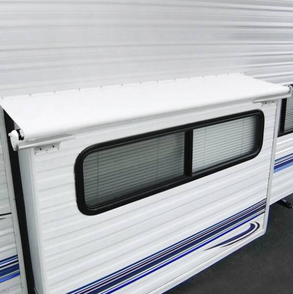 Carefree  Cut-To-Fit 100' Ext. Fabric Solid White Slide-Out Replacement RV Awning Fabric  • JF000A