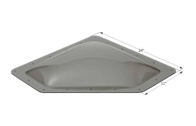 Icon Neo Angle RV Skylight, 20" x 8" - Smoke  • 12114