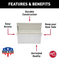 Taylor Made Stow 'N Go White Dock Box 24" X 54" X 22"  • 83562