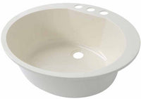Lippert Better Bath Oval Lavatory Sink - 14" x 17", Parchment  • 209354