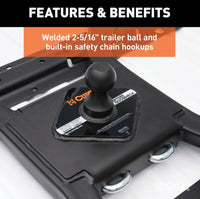 Curt Spyder 5th Wheel Rail Gooseneck Hitch with 2-5/16" Ball, 25K  • 16085