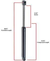 AP Products Gas Prop Lift Support - 28.07" Length - 200 Lb Force  • 010-604