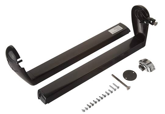 Carefree End Cap & Mounting Tube Assembly For Slide Out Cover, Black  • R012540-006