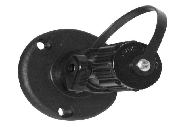 T-H Marine 1-1/4" Hole Straight Black Washdown Fitting with Shut-Off Valve  • WDV-1-DP