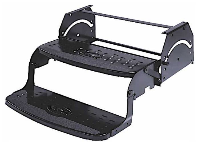 Stromberg Carlson  Flexco Manual Pull-Out Steps for RVs - Double - 8" Drop/Rise - 24" Wide - 300 lbs  • SMFP-2100