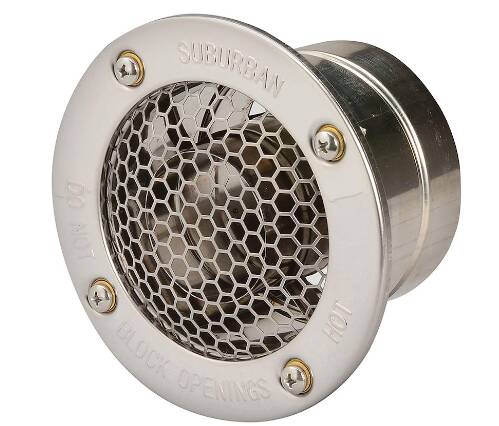 Suburban Water Heater Wall Vent for 1" Wall Thickness  • 261616