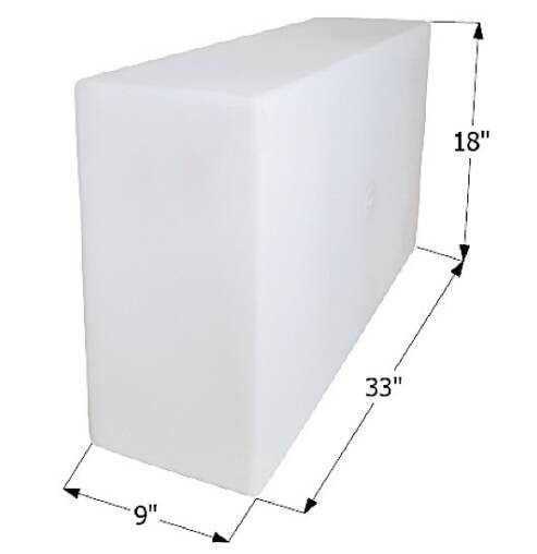 Icon 20 gal. Fresh Water Tank with 1/2" Fittings (33"L x 18"W x 12"H)  • 12719