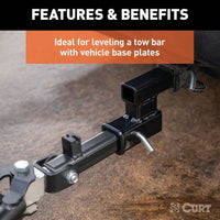 Curt Receiver Hitch Adapter, 2" Shank, 4" Drop, 7,500 LBS  • 45798