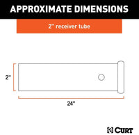 Curt 24" Raw Steel Receiver Tubing, 2" Receiver  • 49240