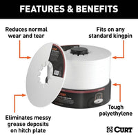 Curt 10" 5th Wheel Lube Plates, 25 Pack  • 16721025
