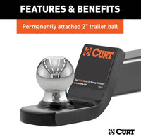 Curt Towing Starter Kit w/ 2" Ball, 2" Shank, 7,500 LBS, 2" Drop  • 45141