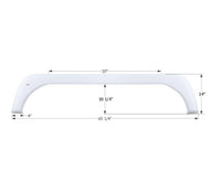 Icon Polar White Tandem Fender Skirt for KZ Frontier Model 65-1/4" x 14"  • 01724
