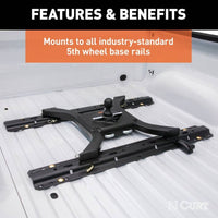 Curt Spyder 5th Wheel Rail Gooseneck Hitch with 2-5/16" Ball, 25K  • 16085