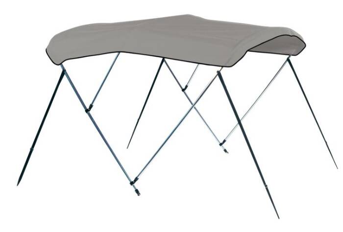 Carver Cadet Gray Sunbrella Acrylic 3-Bow Ready to Assemble Bimini Canvas with Storage Boot, 6' L x 85"-90" W x 46" H  • 605A-10