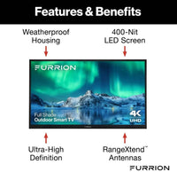 Furrion Aurora Full-Shade 4K LED Outdoor Smart TV - 50"  • 2021130706