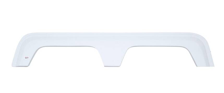 Icon FS783 70-3/8"L x 12-5/8"H (7-1/4" Arch Heigh) Polar White Tandem Fender Skirt for Coachmen Royal Model  • 01653