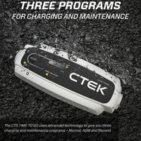 CTEK CT5 Time To Go 12 Volt Battery Charger and Maintainer with Accessories  • 40-255