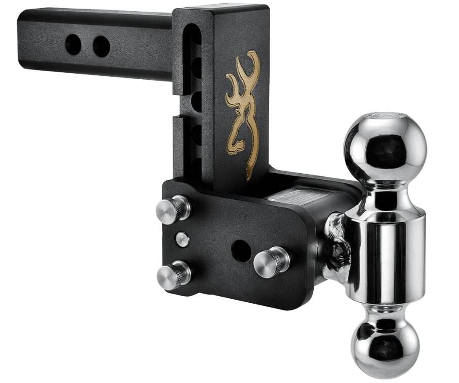 B&W  Tow & Stow Adjustable Dual-Ball Mount - Browning - 2" Receiver - 2", 2 5/16" Ball - 5" Drop  • TS10037BB