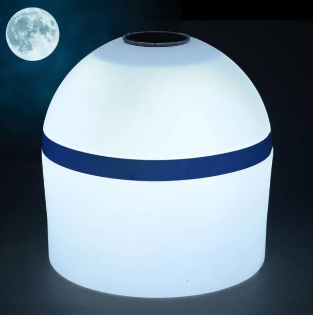 Dunn-Rite 20" Illuminating Solar Buoy, Mooring, White & Blue  • BUOY 6