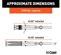 Curt Rambler Steel RV Tow Bar (7,500 lbs., 2" Shank)  • 70001