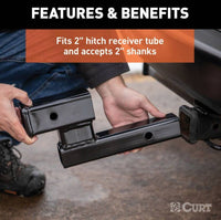 Curt Receiver Hitch Adapter, 2" Shank, 4" Drop, 7,500 LBS  • 45798