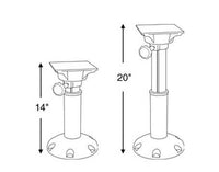 Springfield Marine Mainstay 14"-20" H x 2-3/8" D Anodized Aluminum Locking Adjustable Post with Slide, Swivel & Round Base  • 1250150-L1