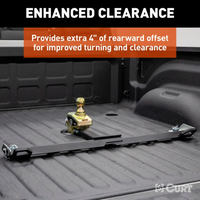 Curt RockerBall Multi-Fit OEM Puck System Gooseneck Ball with 4" Offset  • 60668