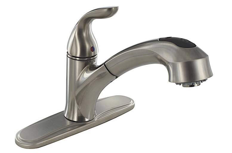 Valterra RV Kitchen Faucet, 8" Pull Out Hybrid, Brushed Nickel  • PF231441