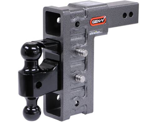 Gen-Y Hitch Adjustable 2-Ball Mount - 2-1/2" Hitch - 9" Drop/Rise - 32K  • GH-1624