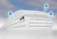 Camco Aero-flo 22.5" x 9" x 2" White Roof Vent Cover  • 40421