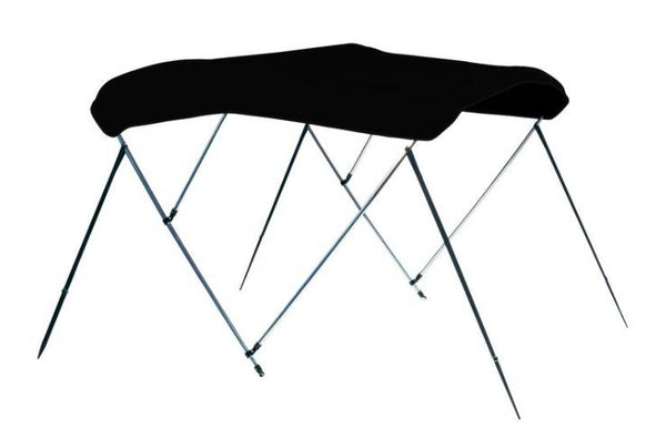 Carver Jet Black Sunbrella Acrylic 3-Bow Ready to Assemble Bimini Canvas with Storage Boot, 6' L x 79"-84" W  • 404A-02
