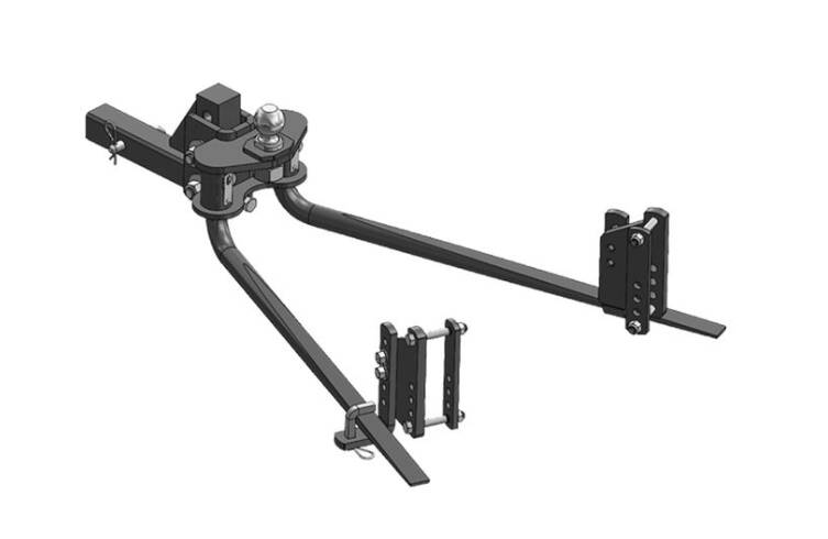 Blue Ox 2-Point Weight Distributing Hitch 12,000 GTW / 1200 TW - 2-5/16" Ball With 7-Hole Shank  • BXW1275