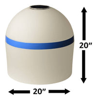 Dunn-Rite 20" Illuminating Solar Buoy, Mooring, White & Blue  • BUOY 6