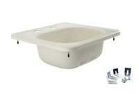 Lippert Parchment Drop-In Square Single Bowl Kitchen Sink (15"L x 15"W)  • 209356