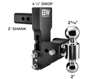 B&W MultiPro Tow & Stow Adjustable Dual-Ball Mount - 2" Receiver - 2", 2 5/16" Ball - 4.5" Drop  • TS10065BMP