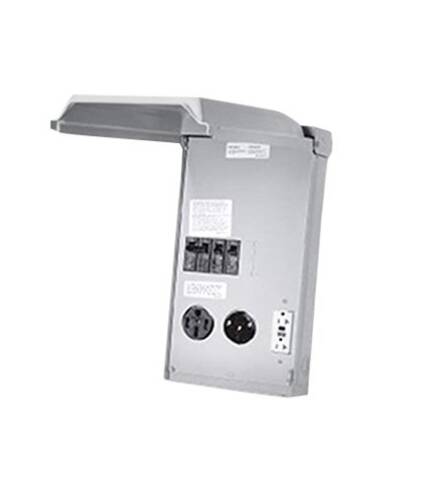 Parallax Power Supply 50A Straight x 30A Straight x 20A Straight Power Box with Circuit Breaker and Ground Fault Protection  • U075CTL010