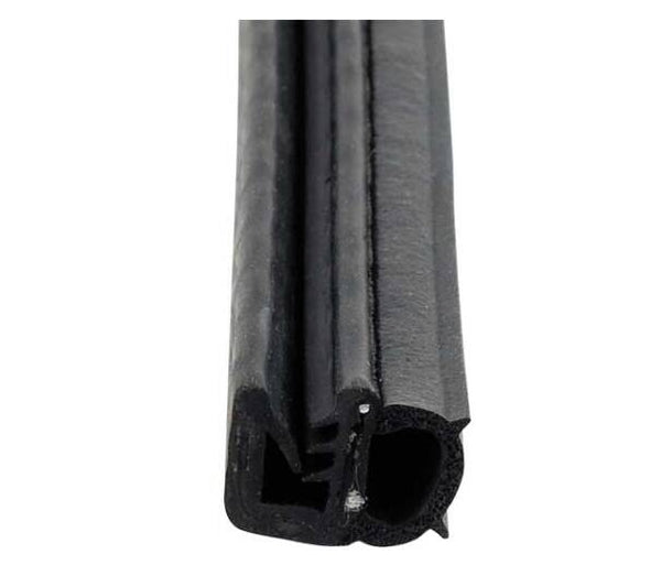 AP Products Single Bulb Seal With Slide On Clip - 3/4" x 7/16" x 28' - Black  • 018-1509