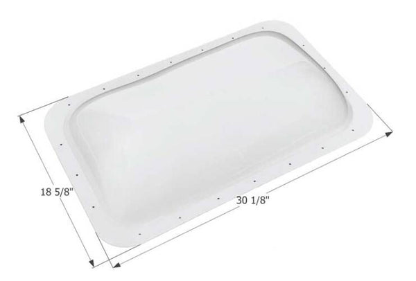 Icon RV Skylight for Winnebago RVs, 27" x 15.75" - Translucent White  • 12156