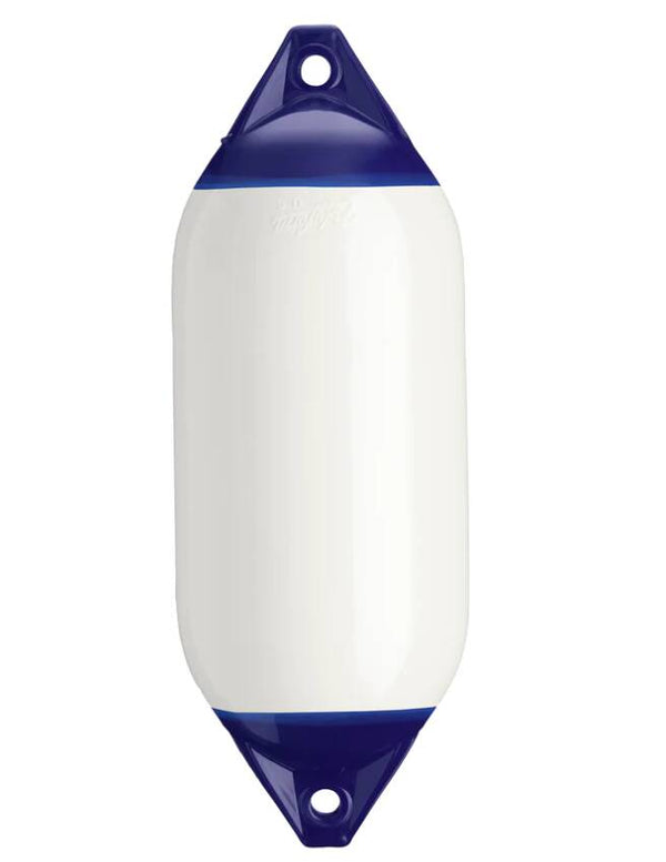 Polyform F-5 Series 11" x 30"  White Twin Eye Cylindrical Inflatable Fender  • F-5 WHITE