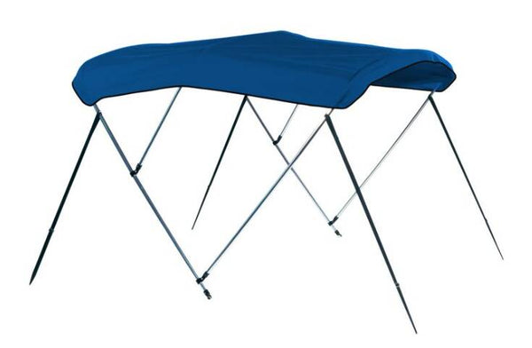 Carver Pacific Blue Sunbrella Acrylic 3-Bow Ready to Assemble Bimini Canvas with Storage Boot, 6' L x 79"-84" W  • 404A-04