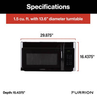 Furrion Over-The-Range Convection RV Microwave Oven - 1.5 cu. ft., Black  • 2022007897