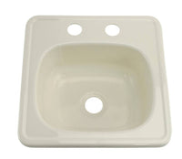 Lippert Parchment Drop-In Square Single Bowl Kitchen Sink (15"L x 15"W)  • 209356