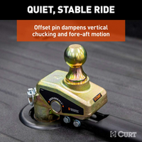 Curt RockerBall Multi-Fit OEM Puck System Gooseneck Ball with 4" Offset  • 60668