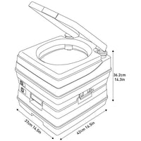 Dock Edge Visa Potty 18L Portable Toilet  • DEF248101