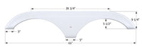 Icon FS1788 66"L x 9-1/4"H (5-1/2" Arch Heigh) Polar White Tandem Fender Skirt for Dutchmen Classic/Sport/Denali/Four Winds Model  • 01788
