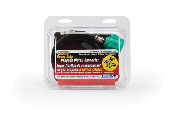 Camco Pigtail LP Gas Hose 30" (ACME Nut to 1/4" Male Inverted Flare)  • 59163